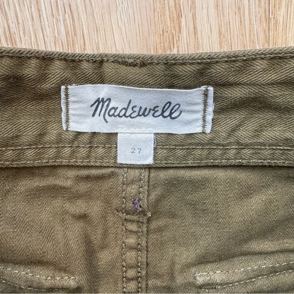 MADEWELL THE PERFECT VINTAGE WIDE LEG UTILITY EDITION OLIVE GREEN -27 - Picture 5 of 17